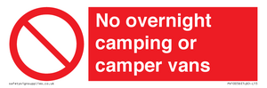 No overnight camping or camper vans